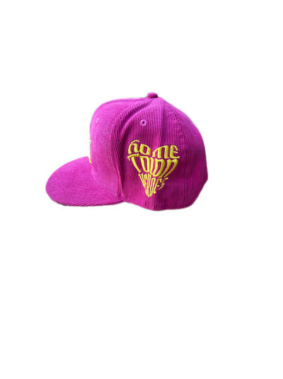 fuchsia corduroy cap